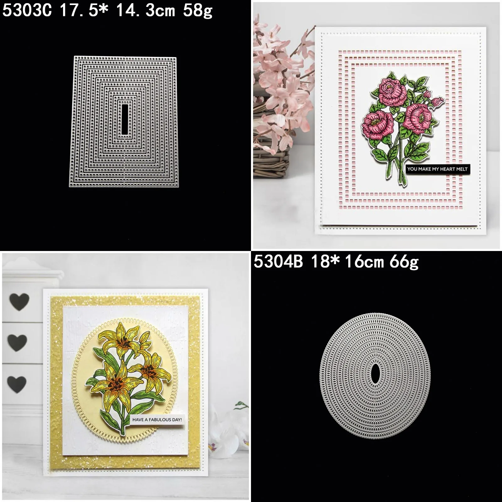 

2023 New arrival square round edging metal carbon steel cutting knife die Diy manual scrapbook accessories etching knife die