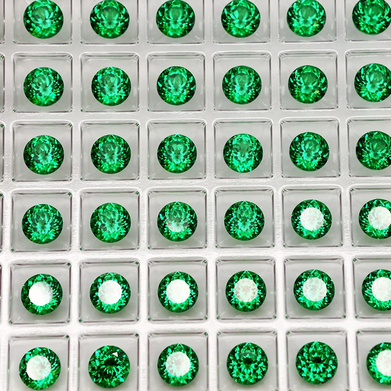 Emerald Green YAG Lab-Created Gemstone - 6.0mm Round Cut