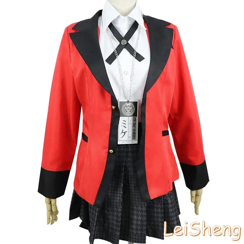Set Completo Kakegurui Jabami Yumeko Saotome Meari Japanese School Girls Uniform Costume Cosplay Adult Kid Girl