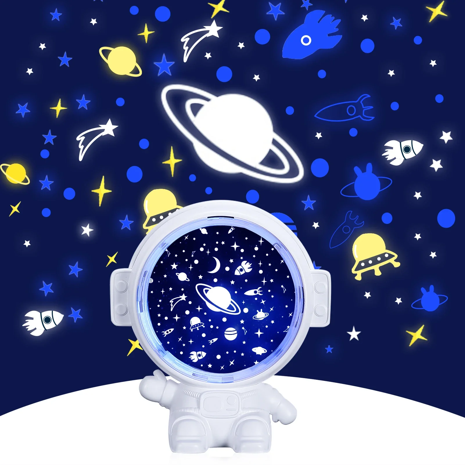 

2024 Galaxy Star Projector Starry Sky Ambient Night Light Astronaut Lamp Spaceman Projection Room Decor Child Kid Christmas Gift