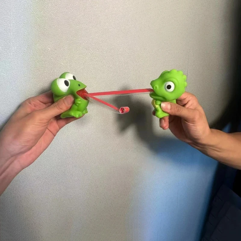 Pinch Frog Dinosaur Sticking Tongue Out Toys Sensory Stress Relief Fidget Toys Cat School Gifts for Kids Children