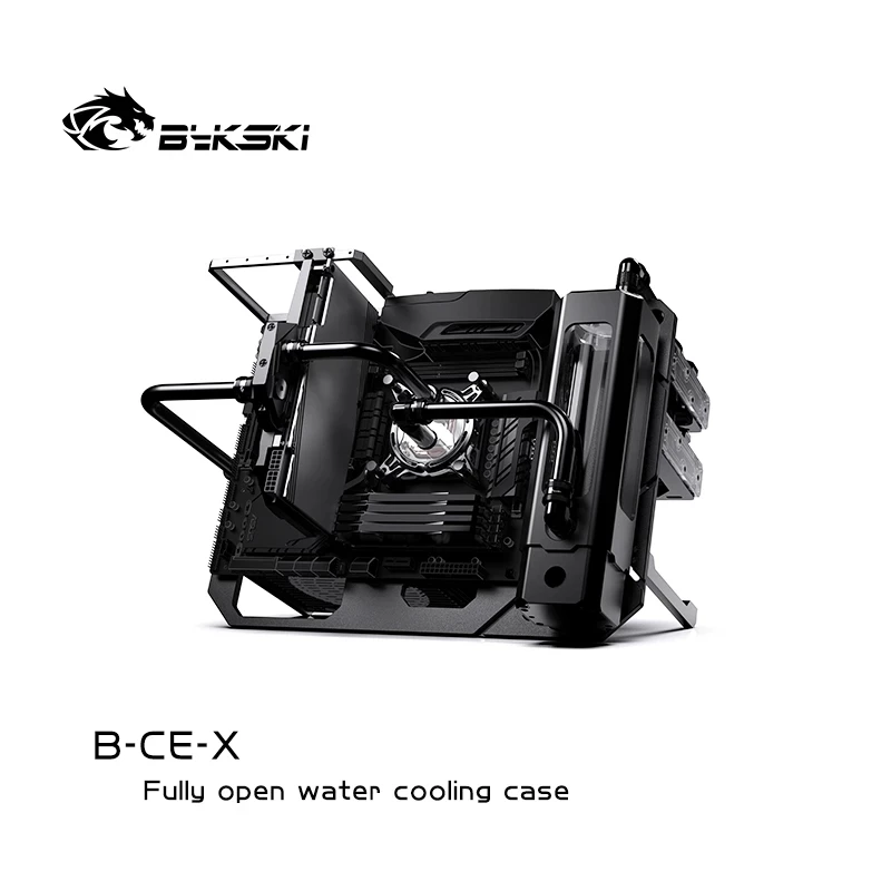 bykski quadro aberto chassis distro placa de refrigeração água computador caso chassi