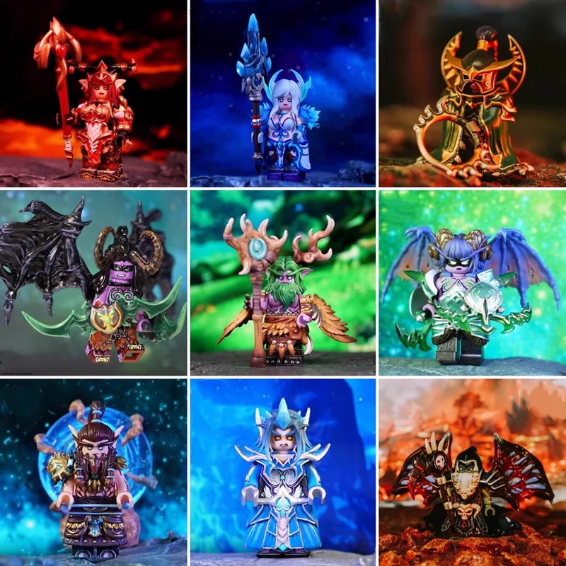 

World of Warcraft Role Boss Suit WoW Game Props Weapons Suit For Mini Dolls Figures Building Blocks Bricks Toys Christmas Gifts