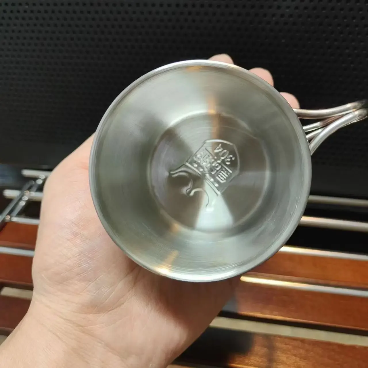 

Outdoor camping cup 304 stainless steel water cup coffee cup portable tableware camping set cup beer cup