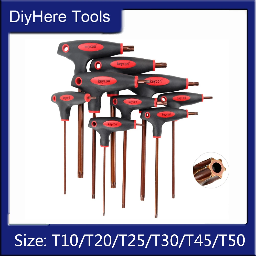 POSSBAY 7-packs Conjunto De Soquetes Estrela Torx Extra Longo T25 , T30