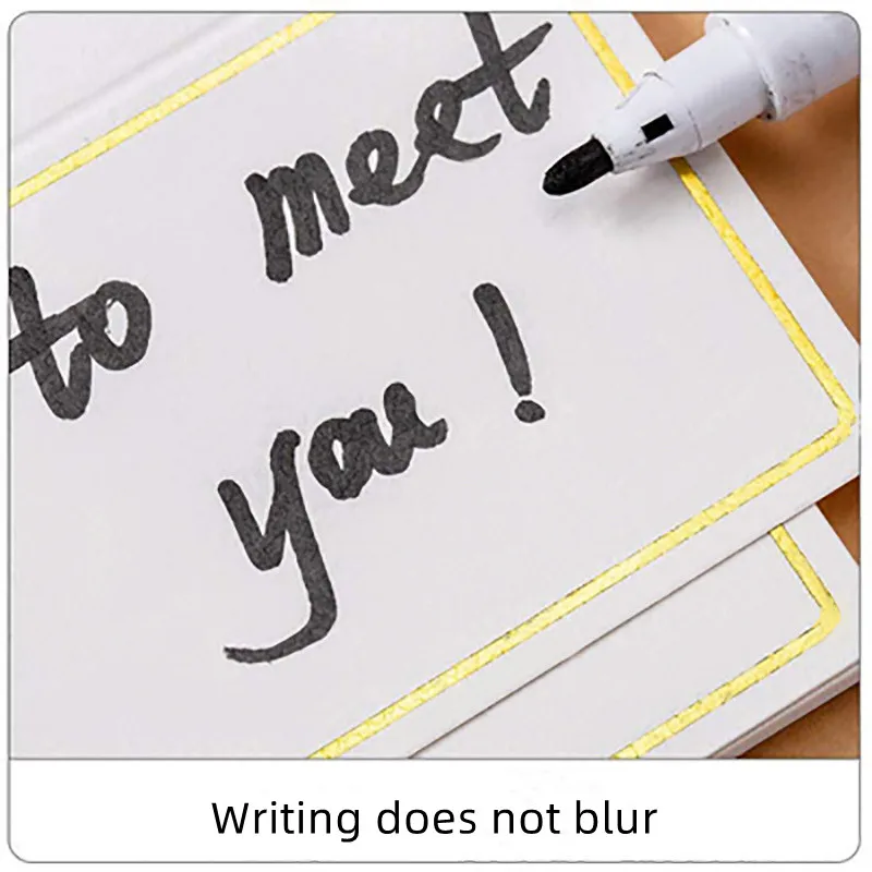 100/50x Name Place Paper Cards Wedding Banquet Reserved Seating Blank Rectangular Foil Border Table Decoration Birthday Greeting