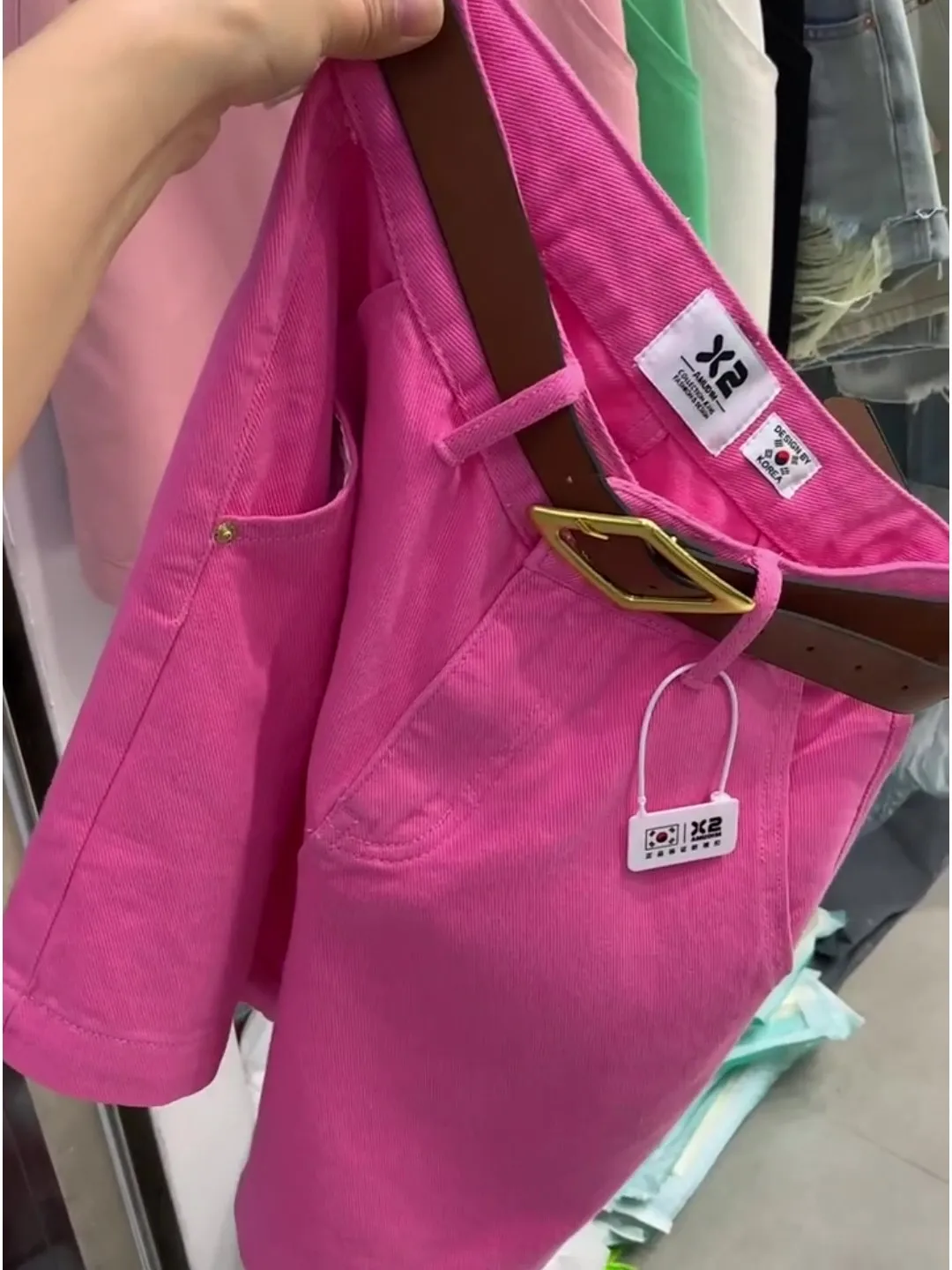 Pitaya Color High Waist Denim Shorts for Women New Summer All-match Loose Casual Jeans Wide Leg Knee-length Pants M-4XL