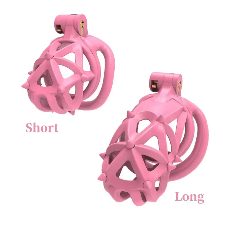 Removable Soft Spike Chastity Cage Long/Short with 4 Size Cock Ring Penis Lock Lightweight Chastity Device Male Sex Products penis chastity cage chastity lock sex toy chastity cage accessory penis cock ring