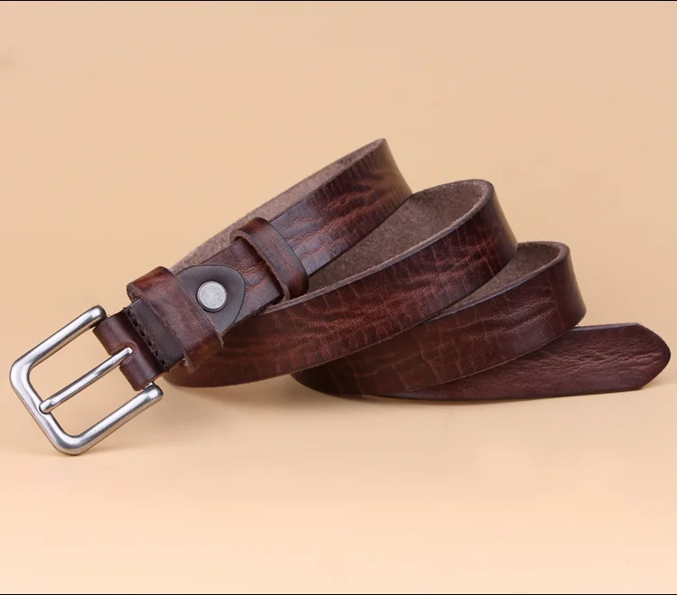 2.2CM Pin Buckle Full Grain 100% Genuine Leather Womens Belts Luxury Designer Belt For Leans Women High Quality Cowskin Strap