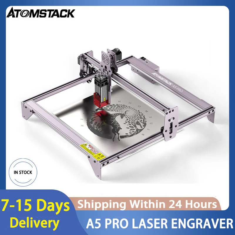 ATOMSTACK A5 Pro Laser Engraver 40W CNC Wood 410*400mm Carving Area DIY Logo Engraving Cutting Machine Upgrade Fixed-Focus Laser