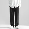 2025 men's spring trousers Hong Kong style straight trousers loose mop trousers drape small suit trousers men's suit trousers
