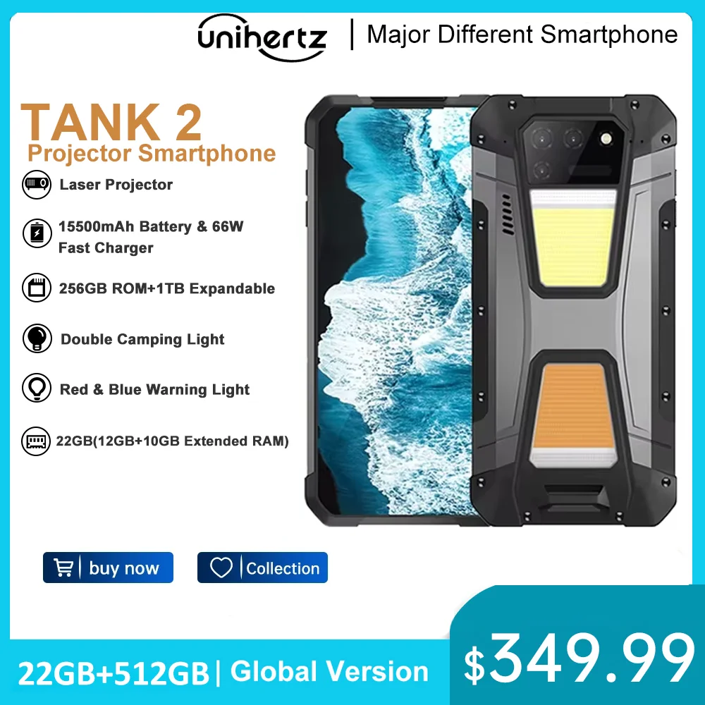 Unihertz 8849 Tank Projector Up To 22gb 256gb 108mp 32mp 64mp