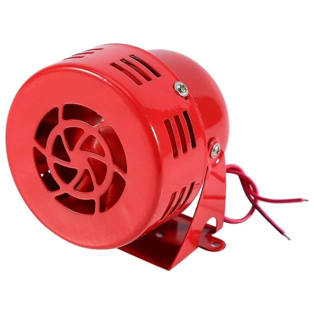 

Red Air Siren Horn, 12V Electric Car Truck Motorcycle Driven Air Raid Siren Horn Alarm Loud 50s Red Fits on 12 Volt Vehicle