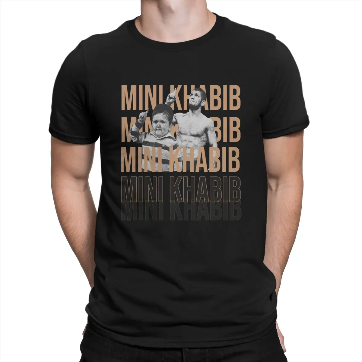

Винтажные Мини-футболки для мужчин, футболки из 100% хлопка с круглым вырезом, Khabib Nurmagomedov, футболка с коротким рукавом, одежда с принтом