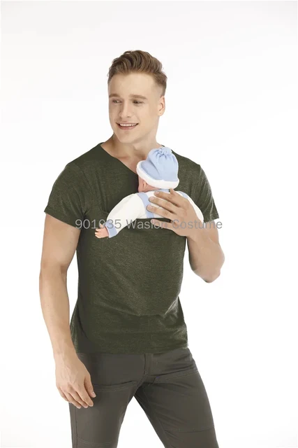 T-shirt de sécurité à poches kangourou pour bébé, vêtements de grossesse Electrolux, haut d'été à manches courtes pour mère et père, grande chemise d'alimentation 5 T-shirt de sécurité à poches kangourou pour bébé, vêtements de grossesse Electrolux, haut d'été à manches courtes pour mère et père, grande chemise d'alimentation 5