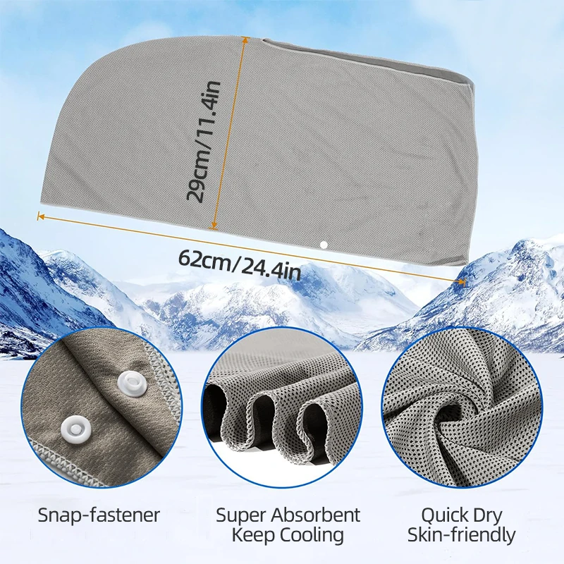 Cooling Hoodie Towel- Hood Towel, Evaporative Cool Technology, Cools...