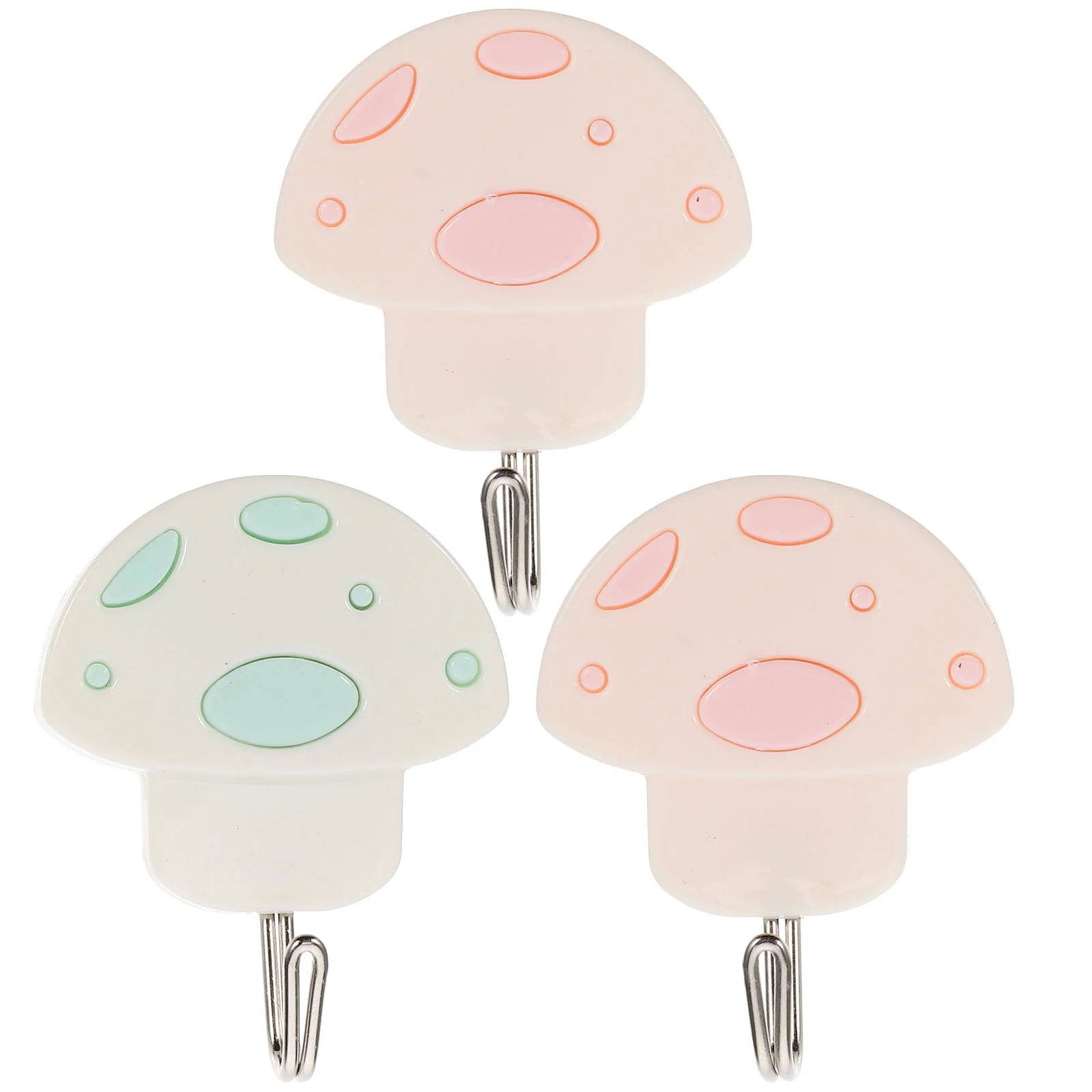 

Self-Adhesive Heavy Duty Wall Hooks for Bathroom Towels and Bags Decorative Mushroom Design Without Nails