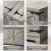 Square Table, Coffee Table with Hidden Storage Organizer,Wood Farm House Light Oak Living Room Tables with Hinged Lift Top 4