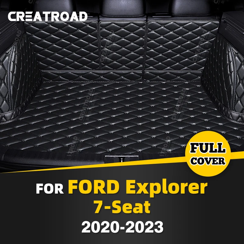 

Автомобильный коврик для багажника с полным покрытием для Ford Explorer 7-Seat 2020-2023 22, автомобильный коврик для багажника, протектор салона, аксессуары