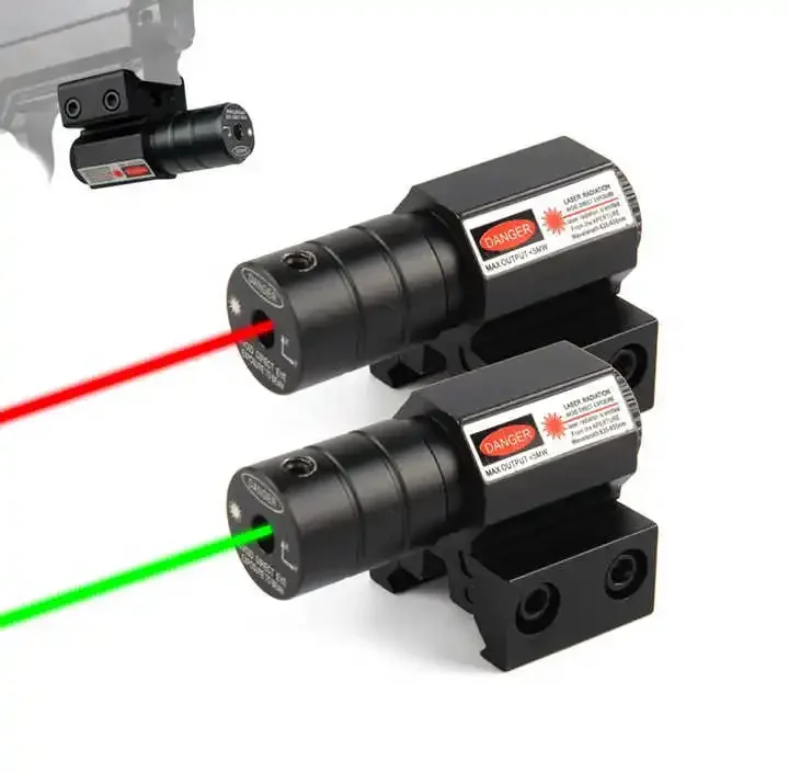 

YTYIN Tactical AT Red/Green Laser Sight Scope 11mm/20mm Adjustable Mount Outdoor Hunting Shooting Activities Compact Scope Sight