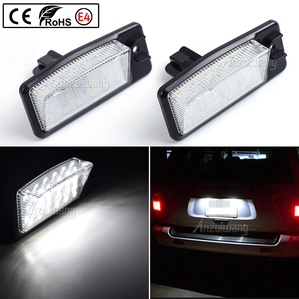 2x Fits For Nissan X-Trail T32 Altima Maxima NV1500 2500 3500 Murano Rogue  Led License Plate Lights Lamps Auto Parking Tag Lamps