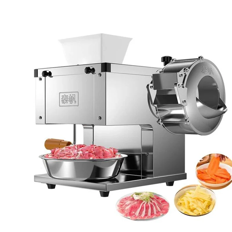 Kitchen Stainless Steel Meat Slicer Machine Automatic Meat Vegetable Slicer Beef Shredding Slicing Machine 2