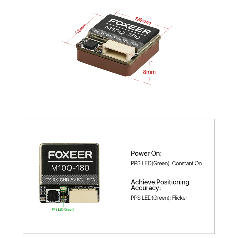 Foxeer M10Q 180 GPS 5883 Boussole pour Drone FPV Longue Portée