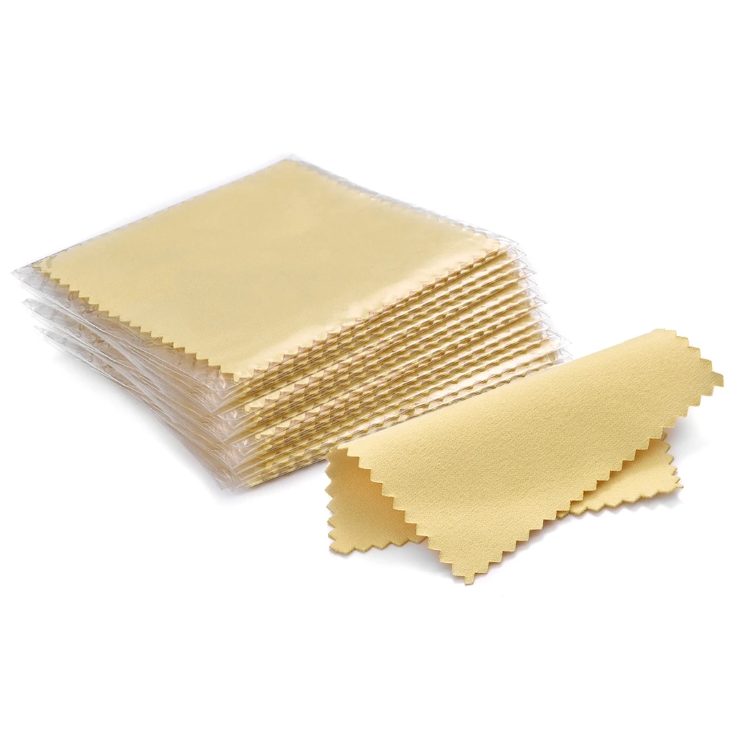 Set of 50 Silver Polishing Cloths - Individually Packaged Soft Cleaning Wipes