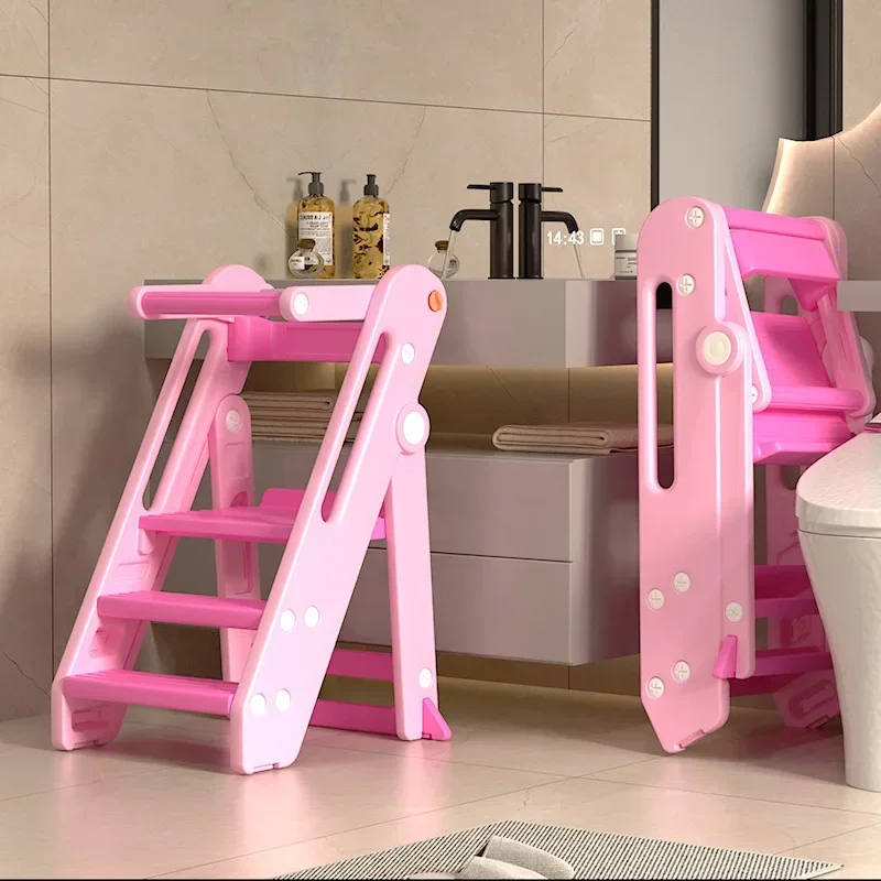 Montessori Learning Tower,Baby Washstand Step Stool,Foldable Children's Ascending Stool, Handwashing Pedal Stair Stool Kids Step