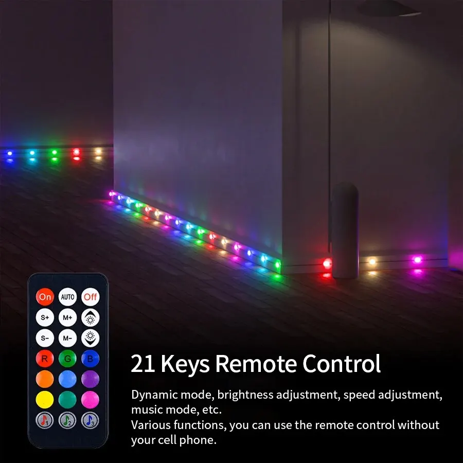 10/20LED USB LED Ground Light Strip Pathway Lamp Outdoor IP65 Waterproof 5050RGB & IC Ground Lamp for Garden Decoration