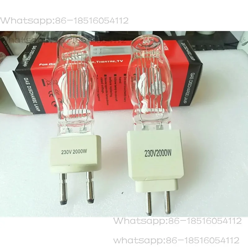 G15 230v 2000W 텅스텐 필라멘트 전구 GY16 G22 G38 영화 및 텔레비전 전구 소프트 라이트 스포트라이트 따뜻한 텅스텐