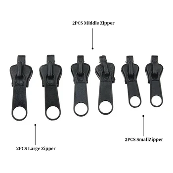 zipper repair, zipper kit, zip slider, instant zipper, zipper replacement, sewing supplies, DIY repair, zipper fix, clothing repair, black zipper, universal zipper, craft supplies, repair kit, zipper teeth, sewing kit, 1