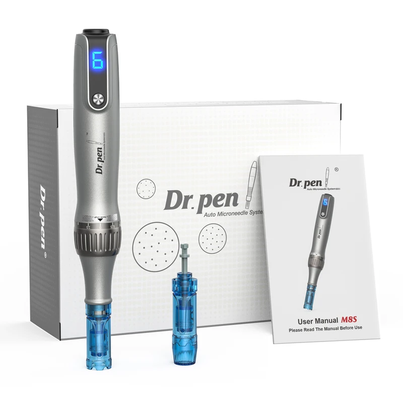 Dr. Pen M8S Derma Pen Beauty Equipment Mts Microneedling Macchina Per La Cura Della Pelle Del Viso Ultima-M8S Wireless Con Ago Per Cartucce Da 2 Pezzi