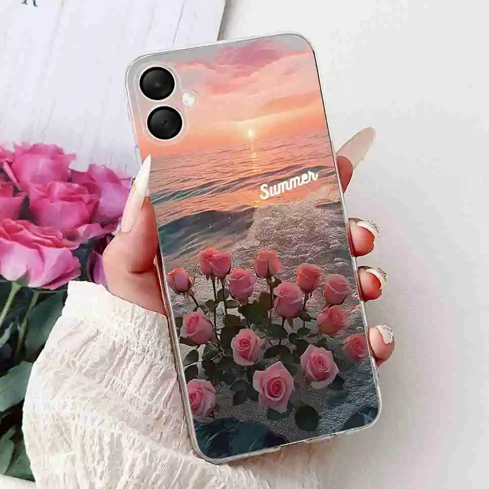 Fashionable Floral Soft Silicone Back Cover