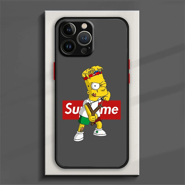 thumbnail image 1 of Luxury Trendy Brands Logo Phone Case For iPhone 15 14 13 12 11 Pro Max mini XS Max XR X 8 Plus SE Frosted Translucent Cover, 1 of 5