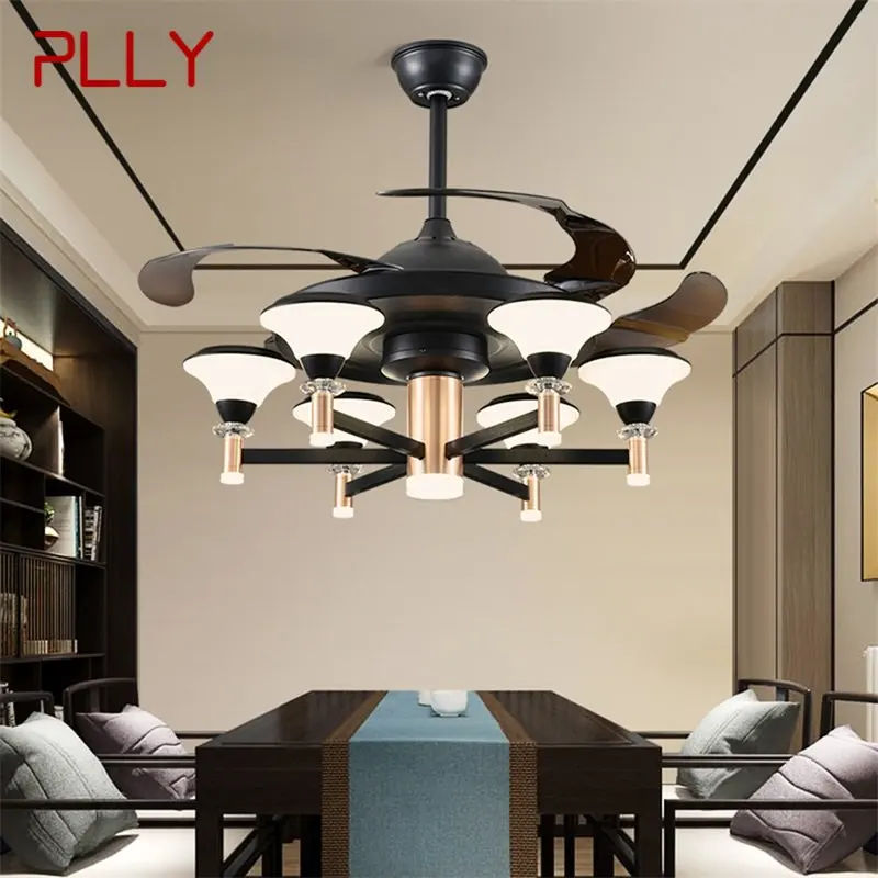 

PLLY Modern Ceiling Fan With Light And Control LED Home Decorative For Living Room Dining Room Bedroom Restaurant