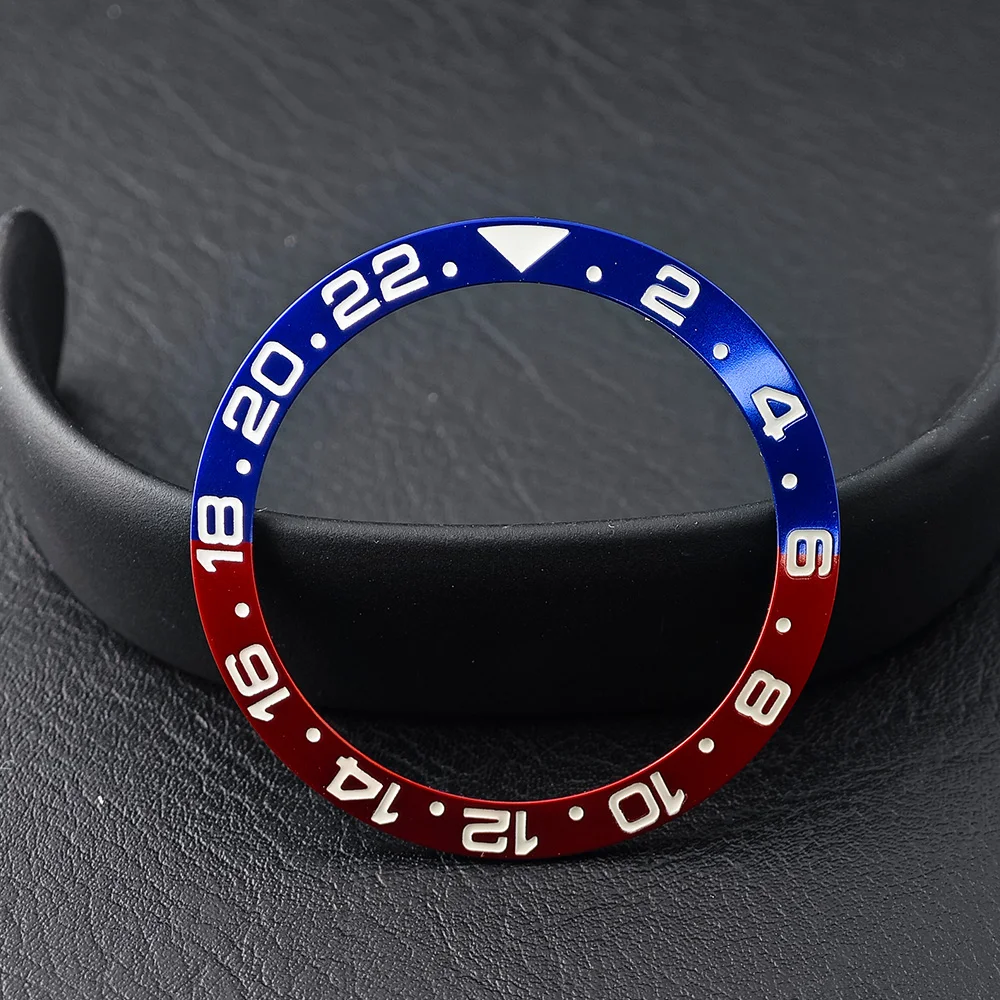 Men's Watch Replacement Bezel Insert with Tilted Ceramic and Carbon Fiber Texture