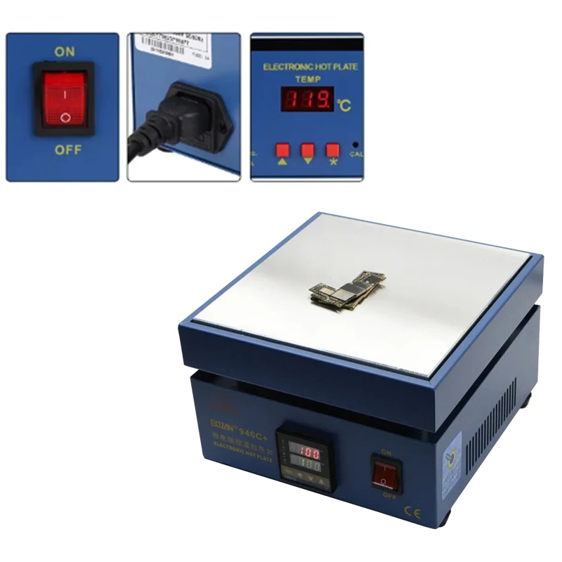 850W 200x200mm Electronic Hot Plate Preheat Digital Preheating Station for PCB SMD Heating LED Lamp Desoldering 110V/220V soldering station,desoldering station