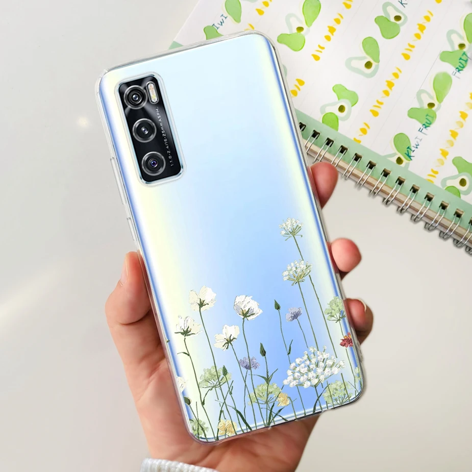 Stylish Painted Clear Silicone Phone Case with Soft Bumper