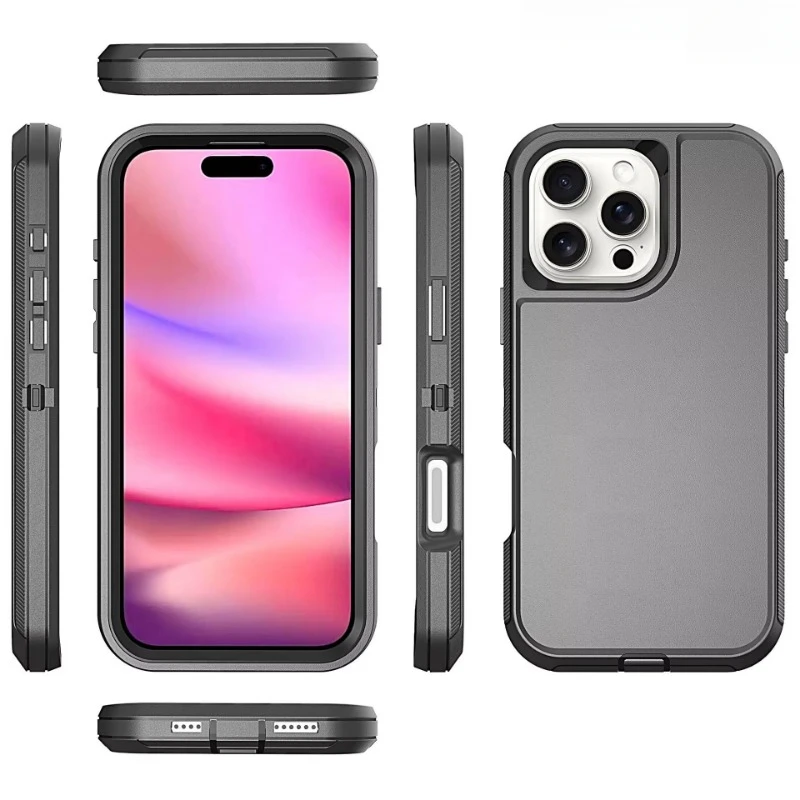 Heavy Duty Rugged Armor Shockproof Protective Case with Belt Clip