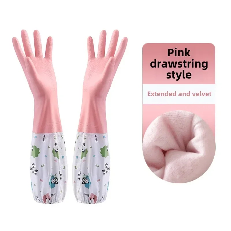 Women's Kitchen Gloves - Durable, Extended Waterproof Rubber Gloves for Dishwashing, Cleaning, Laundry & Household Chores - Comf - 6