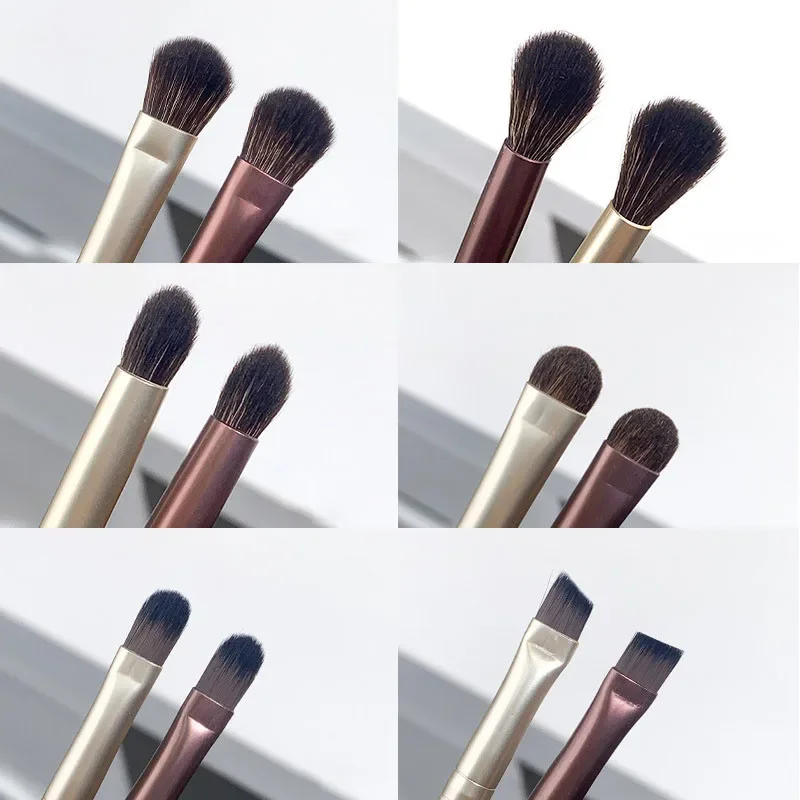 8pcs Portable Mini Makeup Brush Set Professional Short Handle Makeup Brush for Travel School