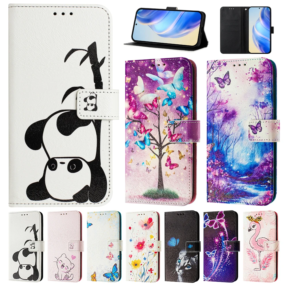 Animal-Themed Phone Case - Stand Book Leather Wallet Cover