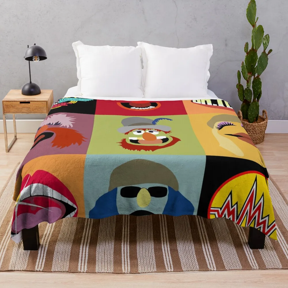 

Dr. Teeth and the Electric Mayhem Throw Blanket Large Fluffy Plaid Blanket For Travel Light
