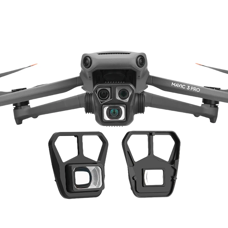 Objectif grand angle pour DJI Mavic 3 Pro - Filtre Cardan Externe Professionnel installé sur le drone en vol
