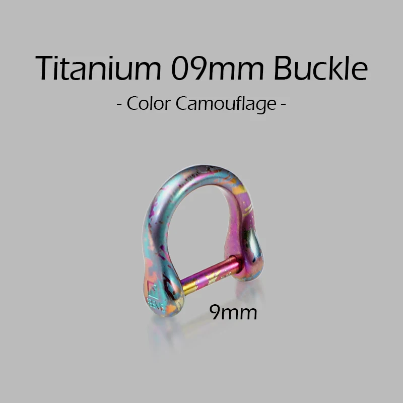 Black Titanium D Buckle Keychain with Horseshoe Design – Premium EDC Accessory