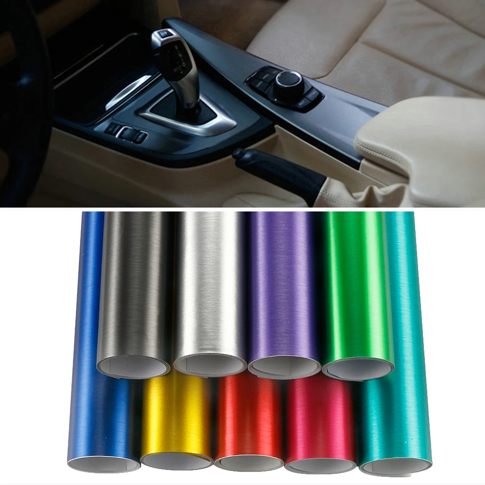 30/50*100cm Wrapping Sticker Car Tinting Vinyl Chrome Brushed Ice Film Vehicle Body Plating PVC Decals Interior Accessories