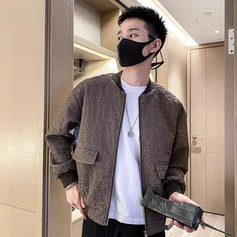 Spring and Autumn New Men's Coat Fashionable Korean Style Student Jacket Social Spirit Guy Top for Men