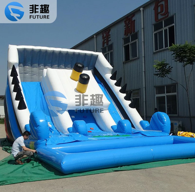 Water Slides Backyard Inflatable Commercial Big Cheap Adult Minin Castle With Inflatable Slip N Slide With Small Swimming Pool