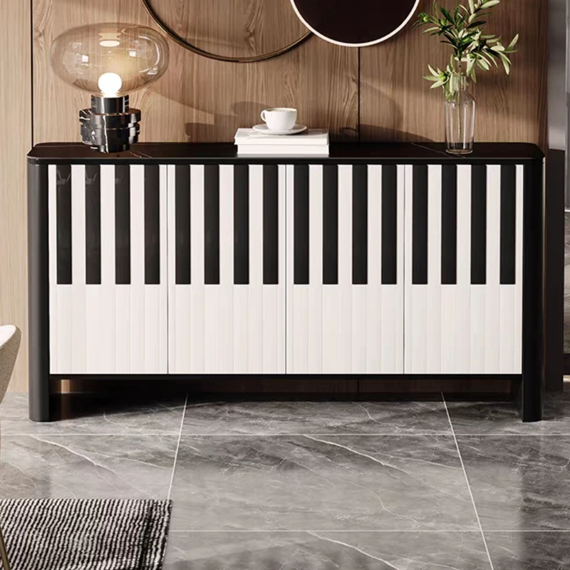 

Piano Keys Side Cabinet Beautiful Porch Ark 1.8M Length Room Decorative Cabinet Paint Indoor Cabinet Creative Side Cabinet